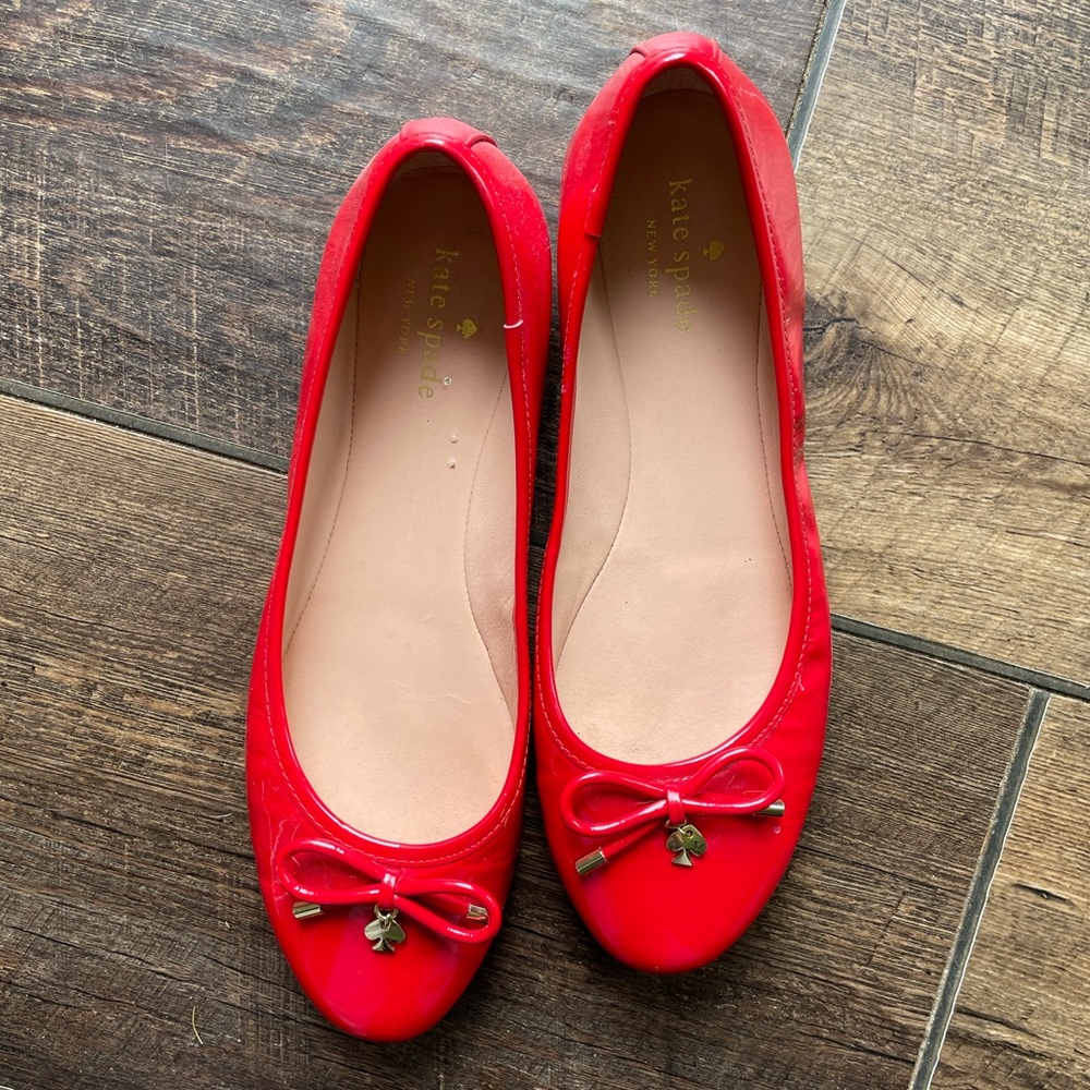 Red Kate Spade Flats